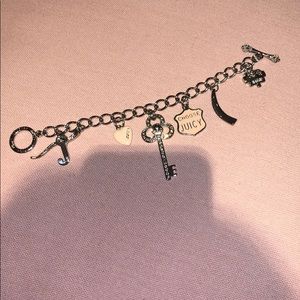 Juicy couture silver pink charm bracelet